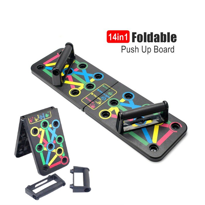 Foldable Push Up board Push Up bar Rack Board 14 in 1 Board [with 10