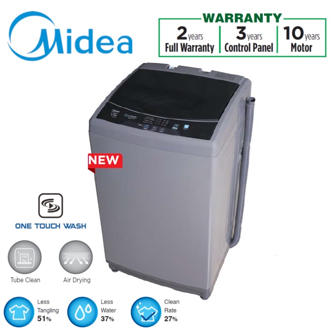 Midea Washing Machine 7.5kg Fully Automatic Top Load Washer MFW752S