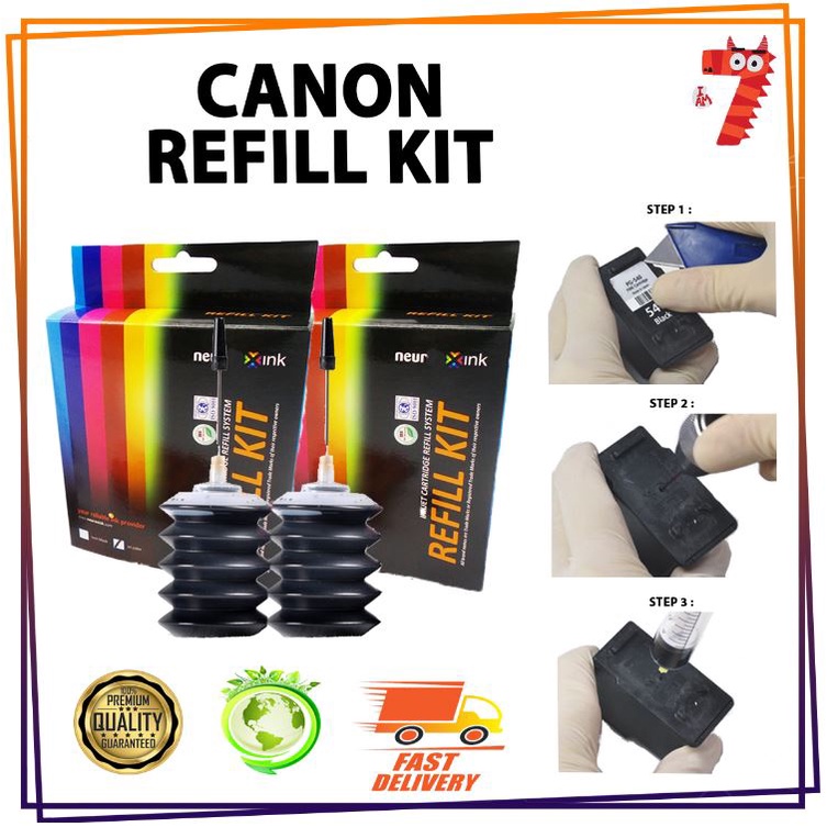 Refill Kit 2x Black Canon PG47 PG47 PG 47 for Canon Pixma E400 E410