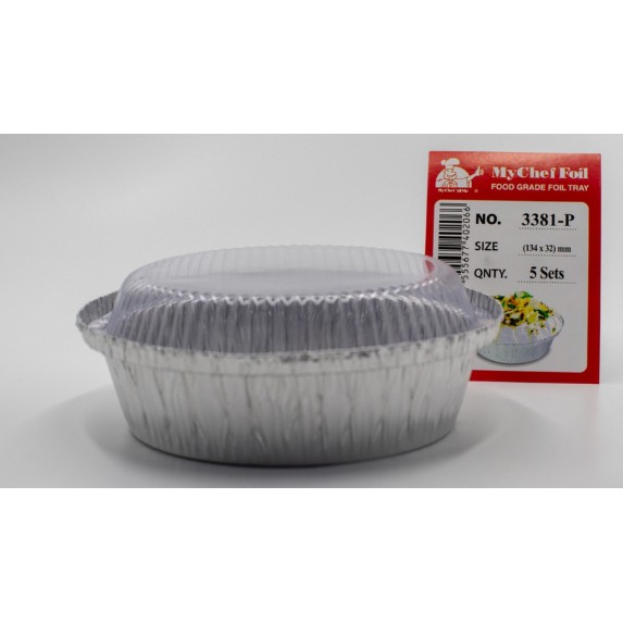 Aluminium Foil Tray With Cover / 3381P / Round / SmallMedium Size / 5