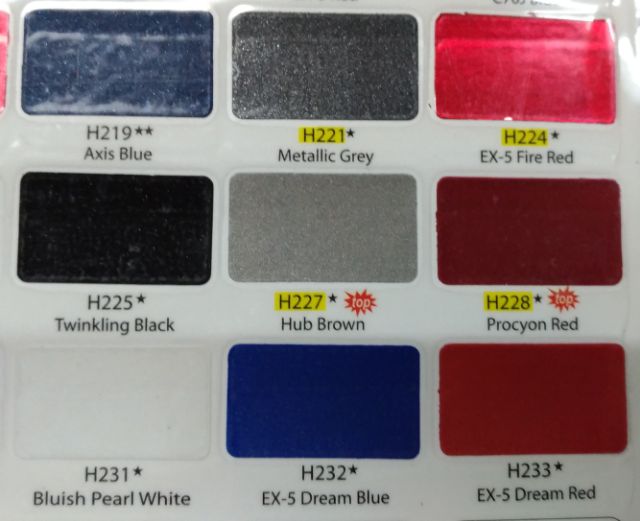 SAMURAI Paint Color Chart Samurai Paint Philippines atelieryuwa.ciao.jp