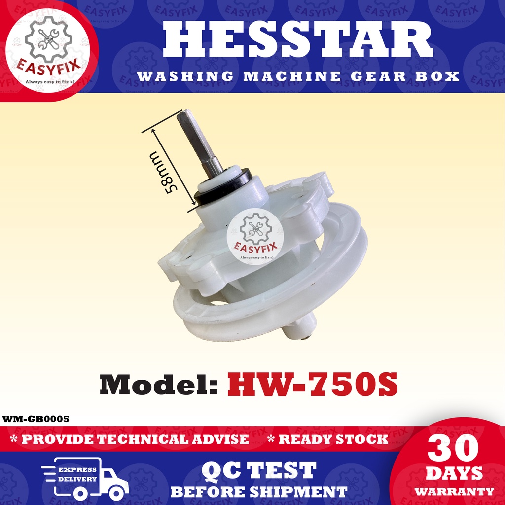 HW750S HESSTAR SEMIAUTO HAIER WASHING MACHINE GEAR BOX GEARBOX Shopee Malaysia