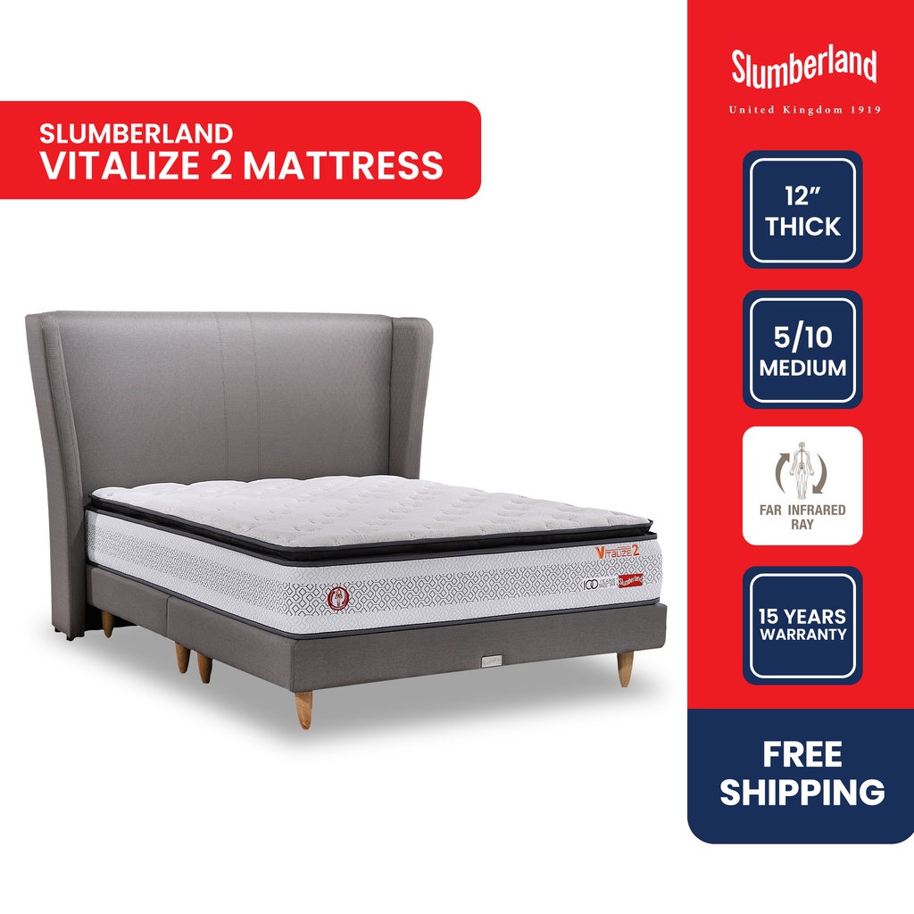 Slumberland VITALIZE 2 Mattress (12 inch), Far Infrared Pocketed Spring