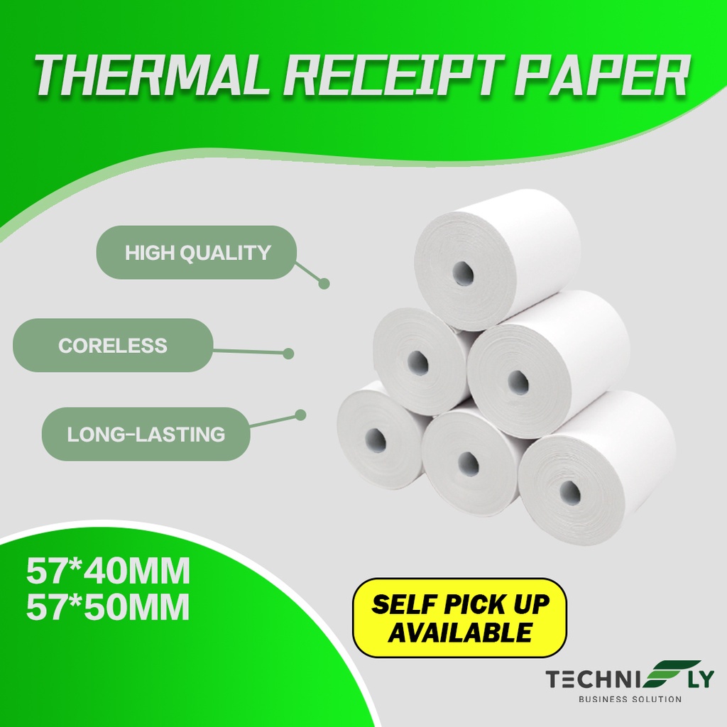Coreless Thermal Receipt Paper 57mm x 40mm/57mm x 50mm/Thermal Receipt