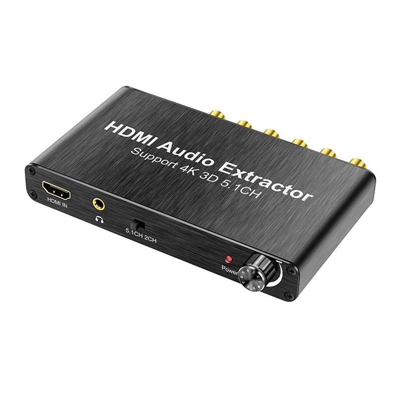 HDMI To HDMI Audio Extractor with 5.1 RCA 4K*2K Decoder