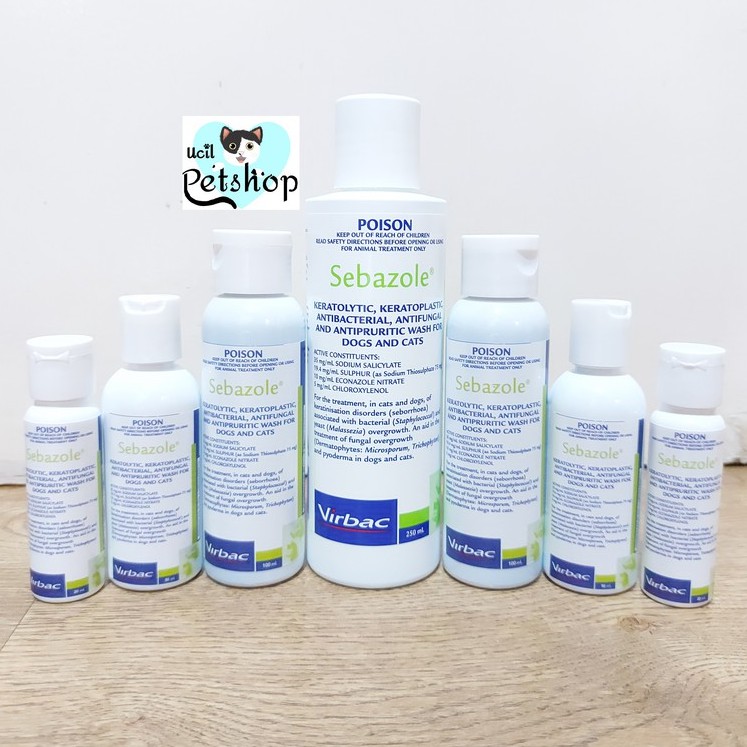Virbac SEBAZOLE Shampoo Cat Dog Shampoo AntiFungal Bacteria Repack Shopee Malaysia