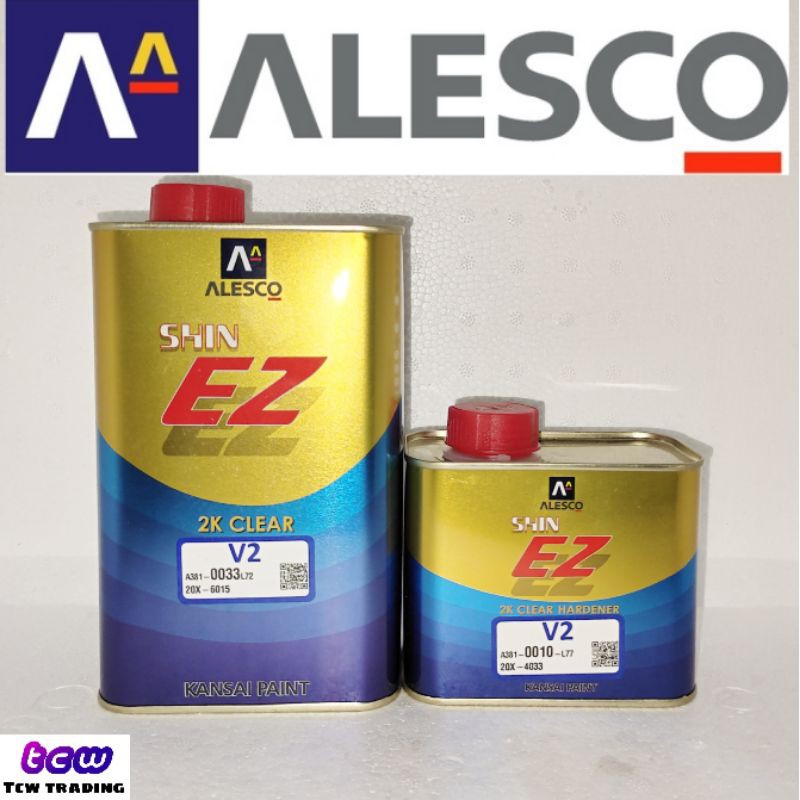 1L ALESCO/ KANSAI V2 CLEAR 2K WITH HARDENER/ CLEARCOAT COMPLETE SET (READY STOCK) Shopee Malaysia