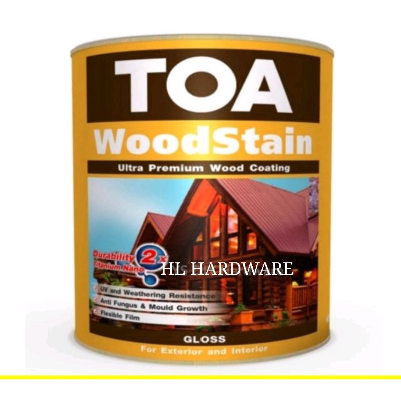 [100ORIGINAL] TOA WoodStain Interior & Exterior Wood Gloss Paint 1L