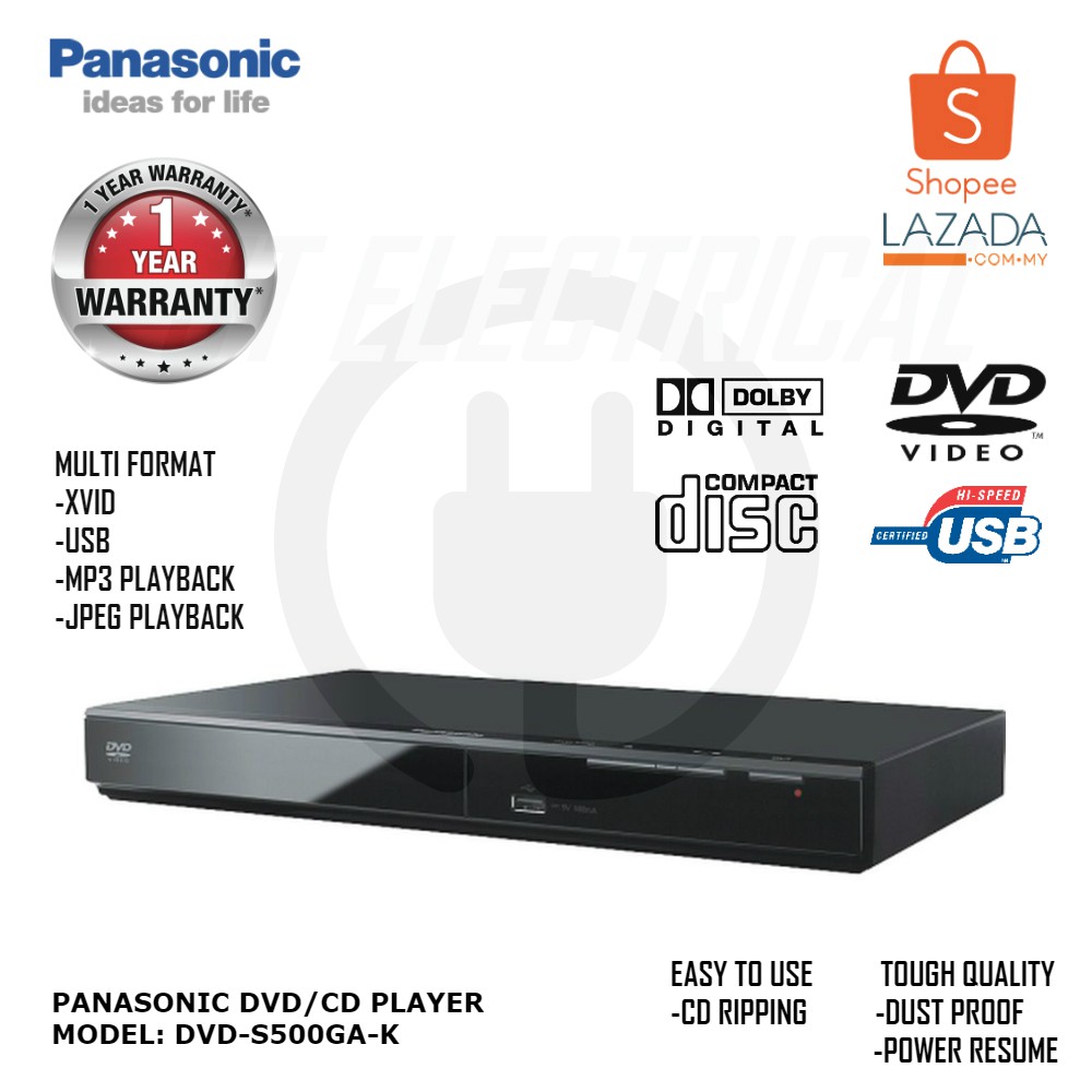 Panasonic DVDS500 DVD Player Shopee Malaysia