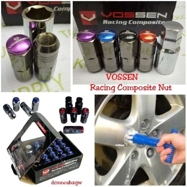 Vossen Racing Composite Nut 1.5 Steel Tyre Long Nut /Tayar Nut Besi