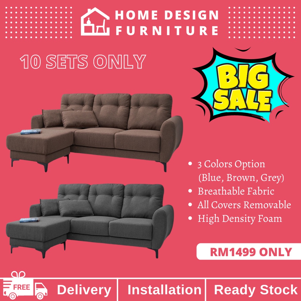 Sofa L Shape Murah Melaka Baci Living Room