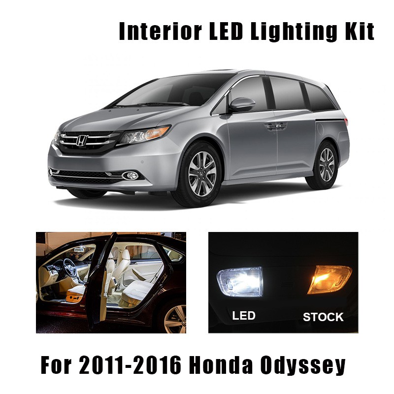 17 Bulbs White Interior LED Car Map Dome Light Kit Fit For Honda