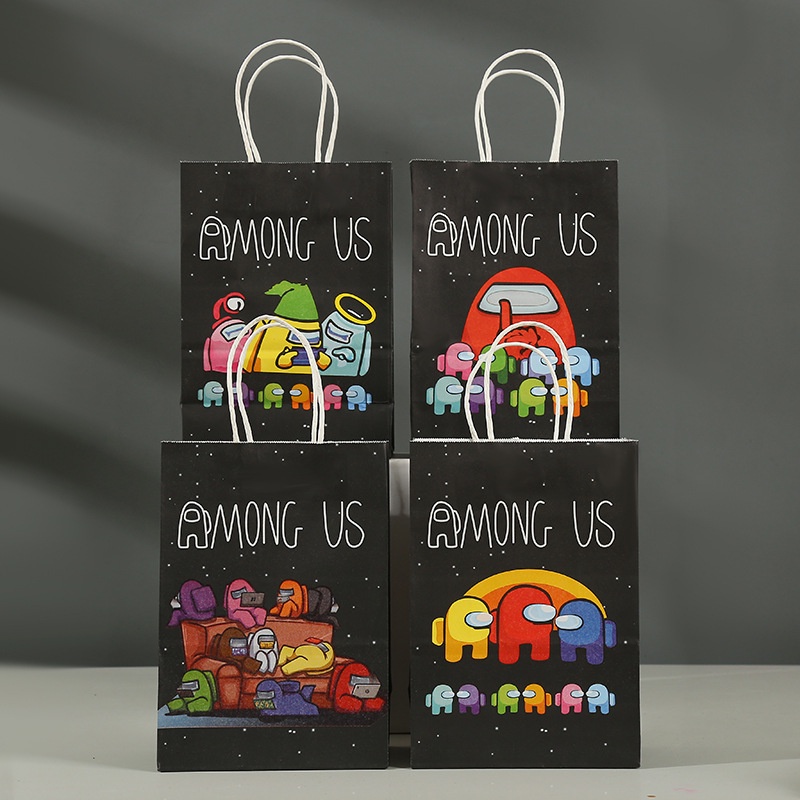 Among Us Bags Game Theme Gift Bag Candy Paper Bag Birthday Party loot