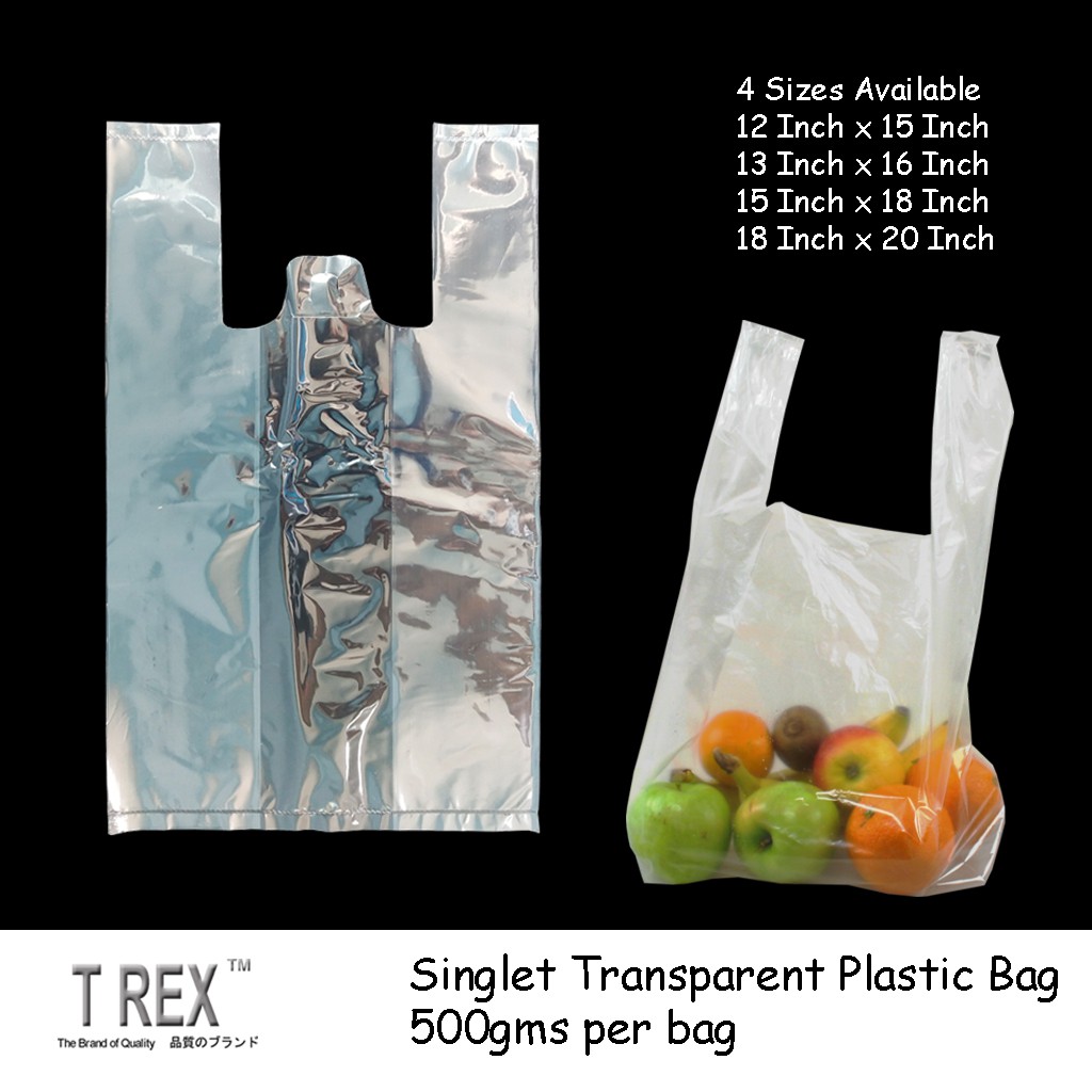 500gms PP Singlet Transparent Plastic Bag / Clear Plastic Bag / PP
