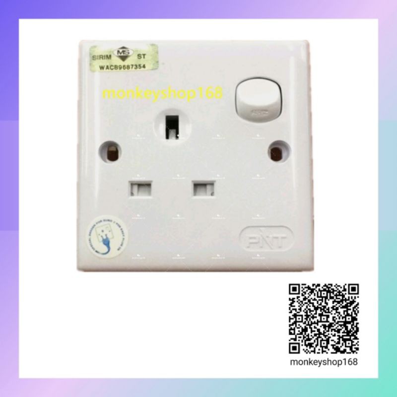 13A 250V 3PIN SWITCH SWITCHED SOCKET OUTLET PLUG SIRIM Good Quality / Switch Socket Shopee