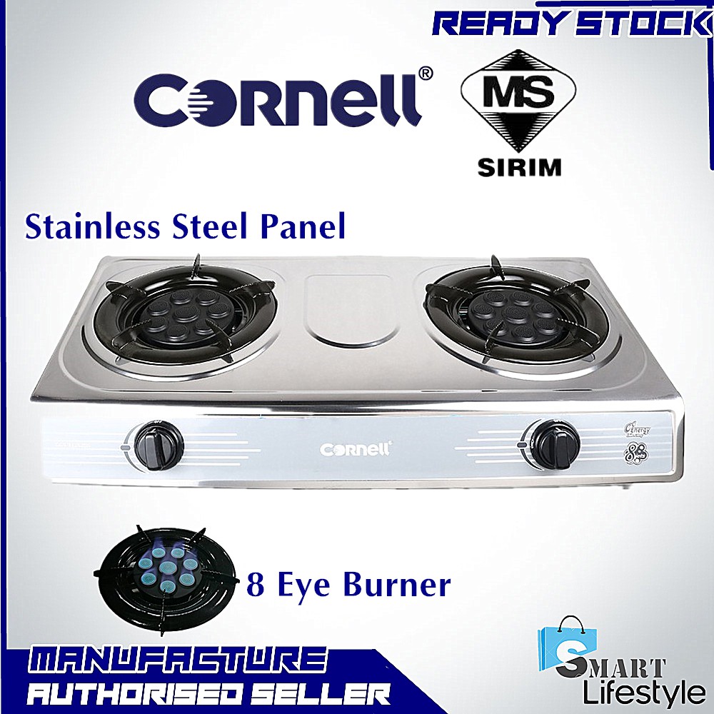 Cornell Stainless Steel Panel Gas Stove with 8 eyes burner CGSS1252SS