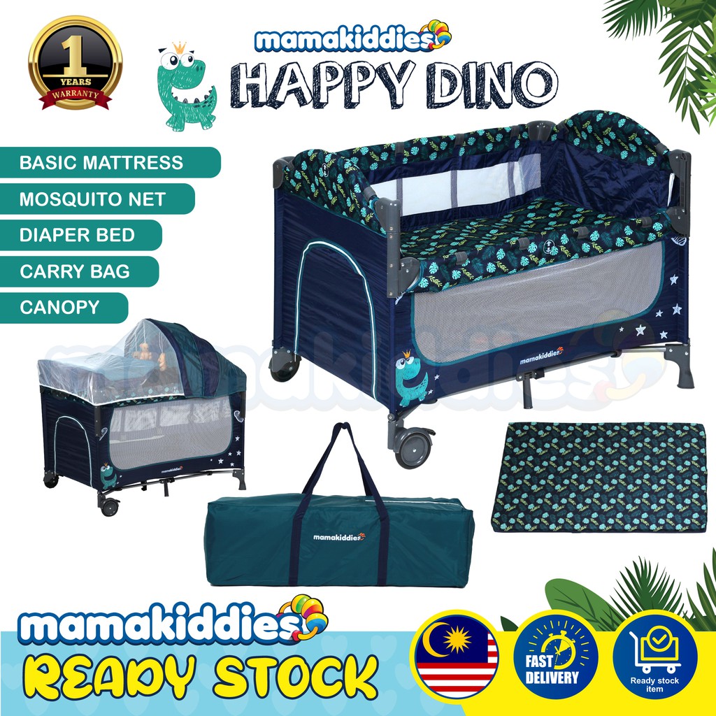 ★Rak Tilam Bayi ★ Baby Cot 2 Level Portable Baby Bed Playpen Travel Cot