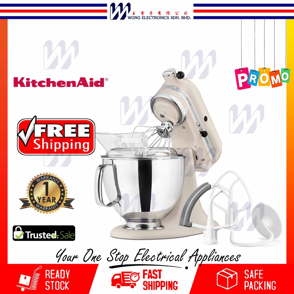 KitchenAid 5KSM175PSBFL Artisan 3L & 4.8L Bowls TiltHead Stand Mixer