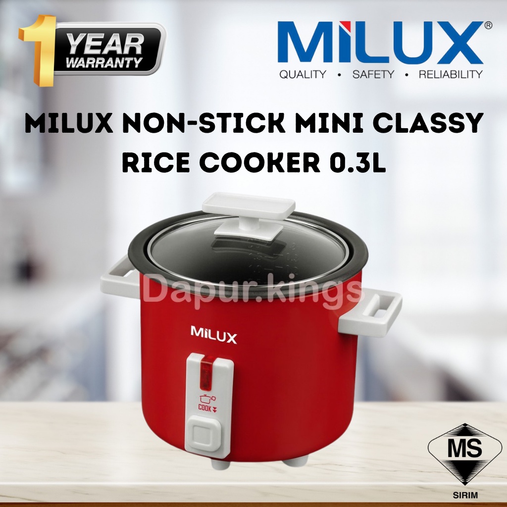 MILUX NonStick Mini Classy Rice Cooker MRC703 [ Suitable for 2 3
