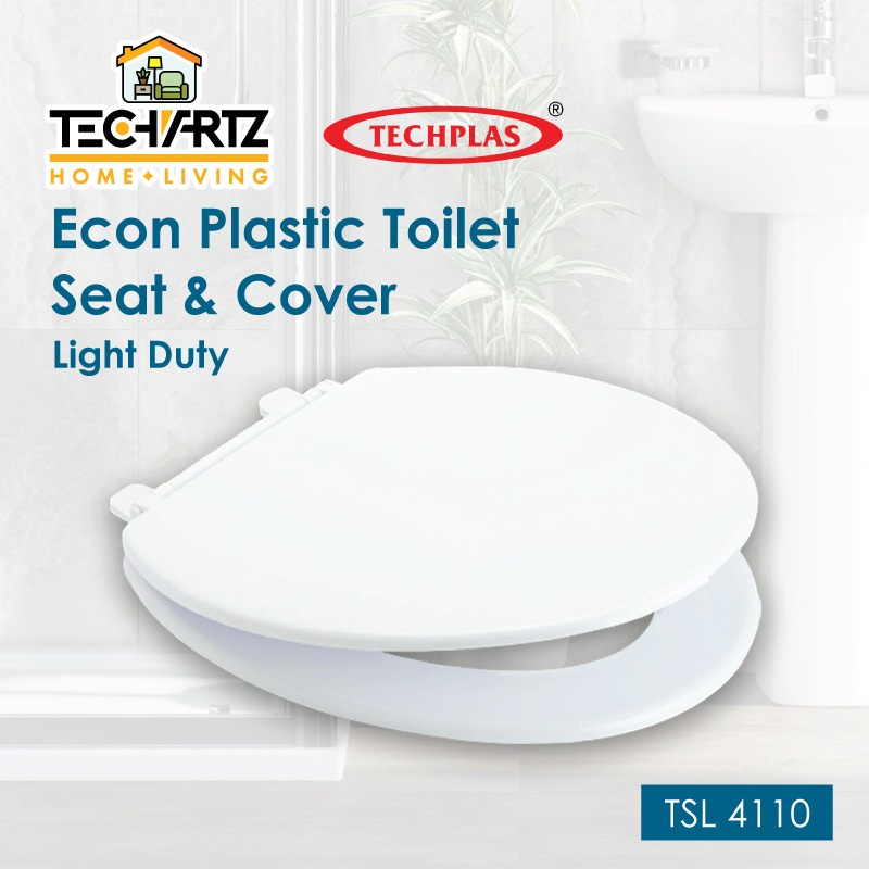 TECHPLAS Premium Toilet Seat / Seat Cover & Full Cover TSL4110 / TSM