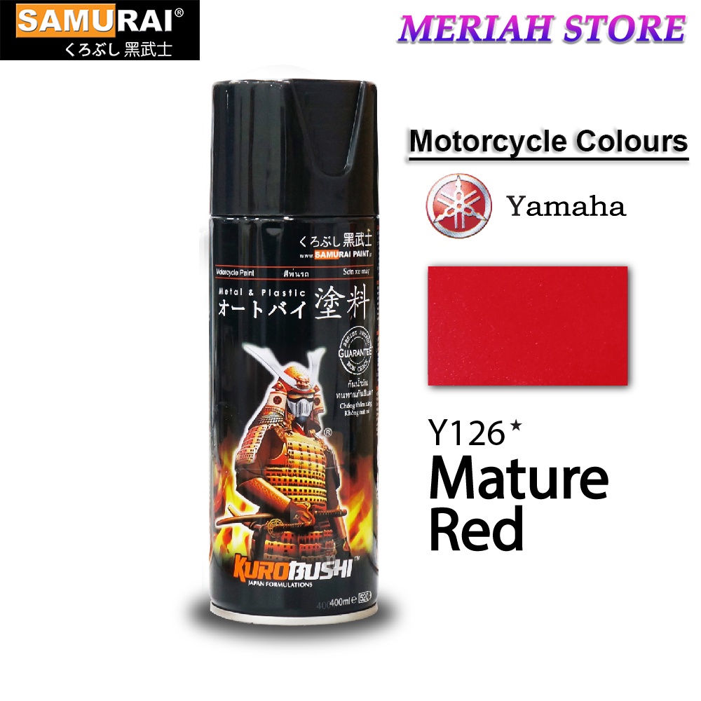 Samurai Y126 Yamaha Mature Red Aerosol Spray Paint 400ml Shopee Malaysia
