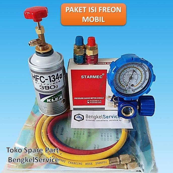 Package Contents Of R134a Car Air Conditioning FreonManifoldCan Tap