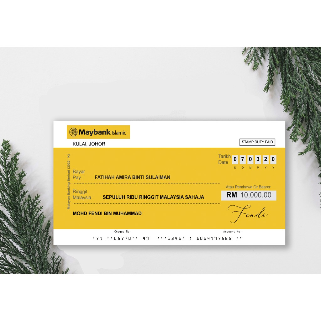Mockup Cek / Replika Cek Shopee Malaysia