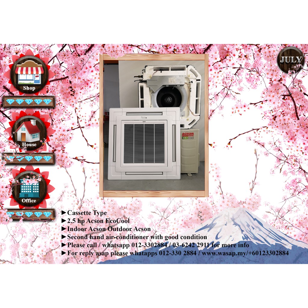 Acson 2.5hp Cassette Type Eco Cool Air Conditioner Shopee Malaysia