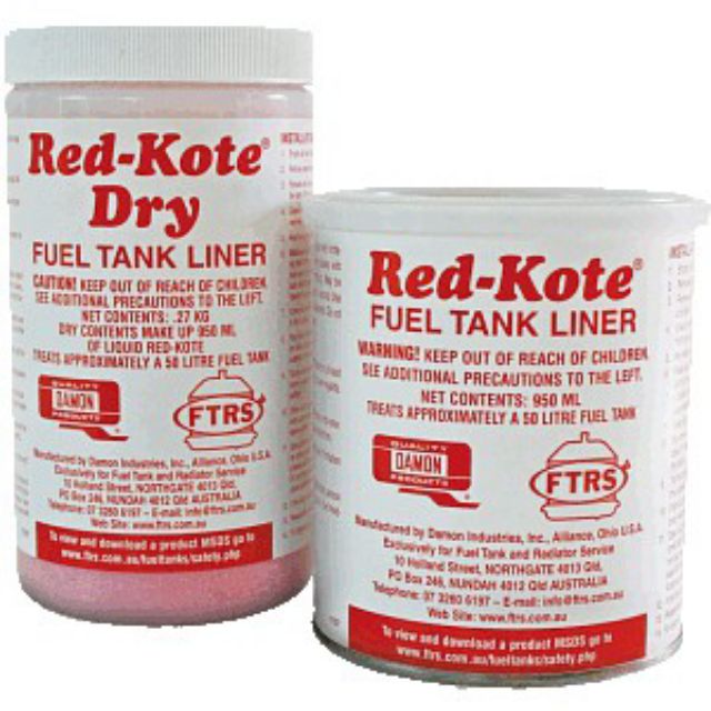 200ml.RedKote Fuel Tank Coating, Tank Coating, Fuel Tank Sealer, Fuel
