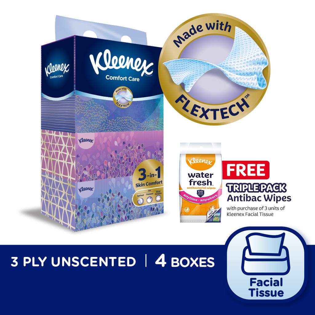 Kleenex Facial Tissue Box Comfort Care/ Disney 3 PLY (100 sheets x 4