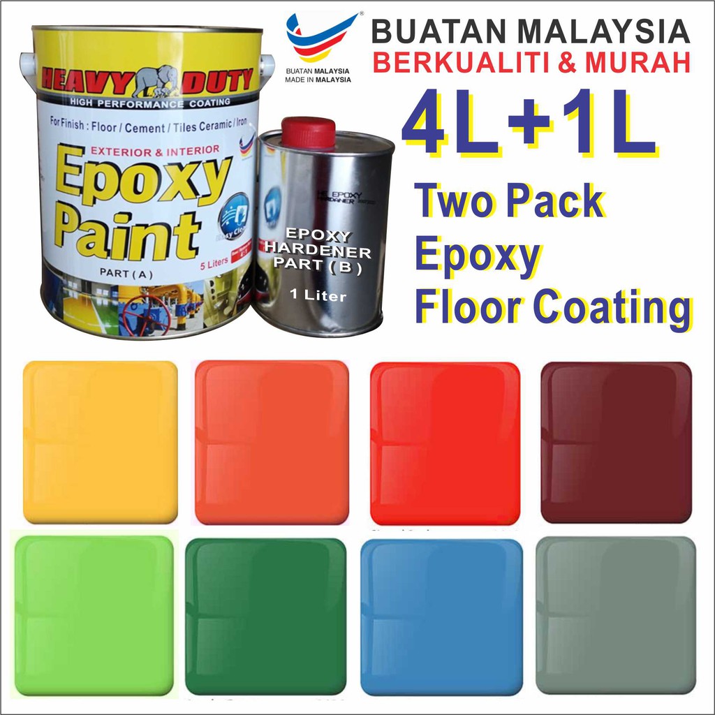 5 liter Heavy Duty Brand Epoxy Floor Paint 5L ( with hardener