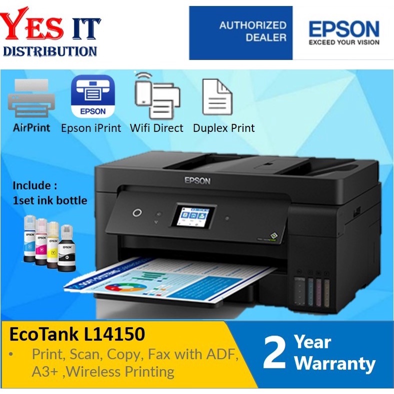 EPSON ECOTANK L14150 / L15150 A3 ALLINONE INKTANK A3 PRINTER (PRINT