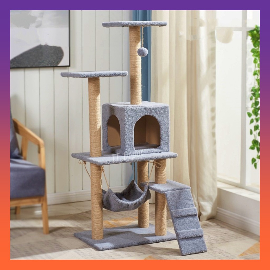 Premium Large Cat Tree Cat Condo Bed Scratcher House Cat Tower Hammock
