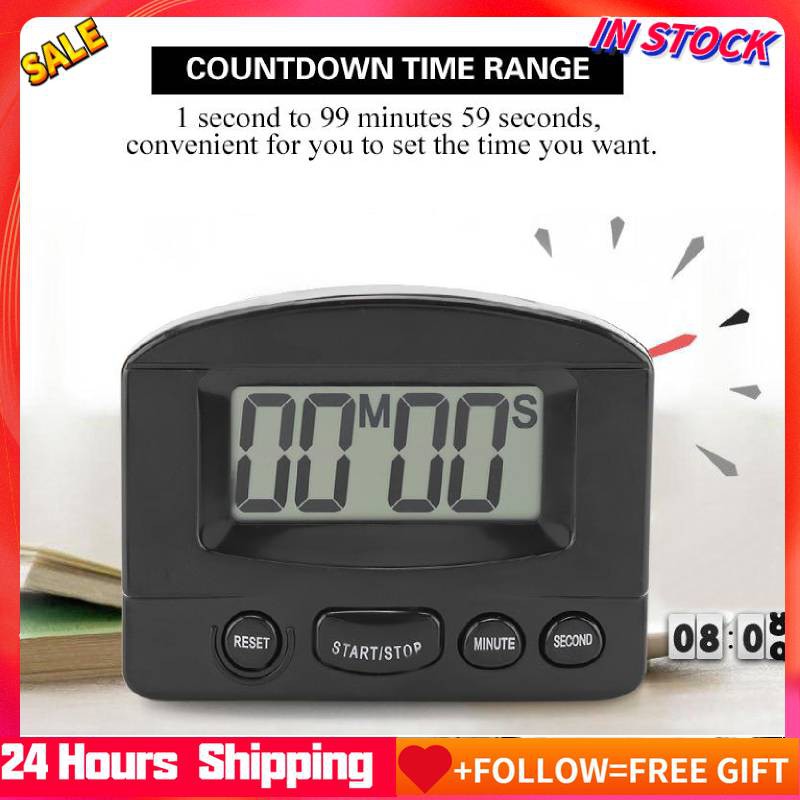 Countdown Clock Use Kitchen Portable Display Large Timer LCD Digital