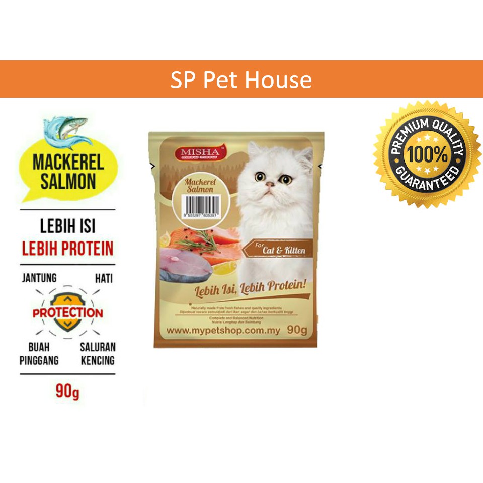 MISHA Cat Pouch Wet Food / Makanan Kucing 90g Shopee Malaysia