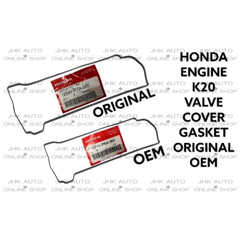 HONDA ENGINE K20 VALVE COVER GASKET ORIGINAL 12341RTA000 OEM 12341
