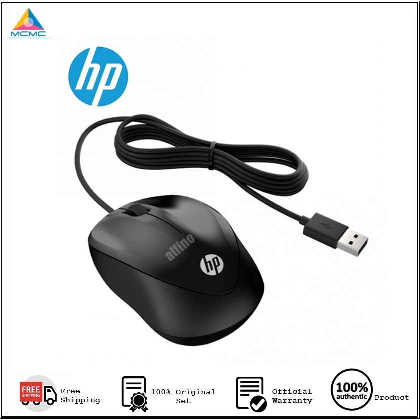 HP Mouse Wired 1000 Series Shopee Malaysia