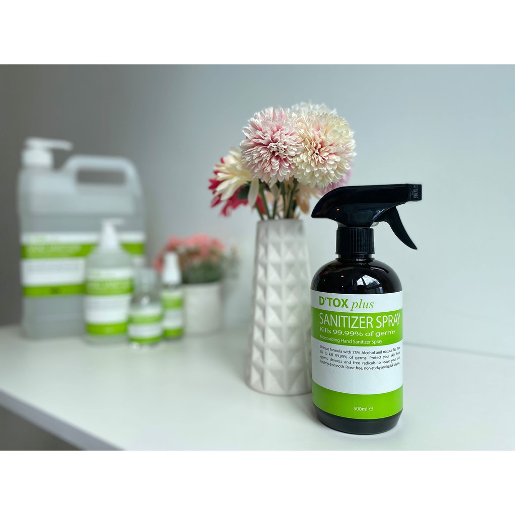 D’TOX Plus Hand Sanitiser (500ml Spray/Gel) Shopee Malaysia