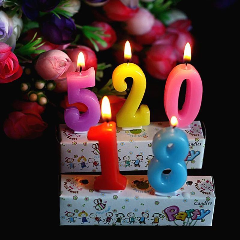 Birthday Cake Party Candle Number Decoration Anniversary Party Candle