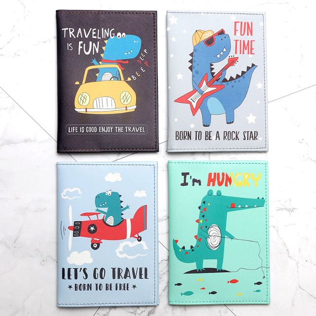 Cute cartoon dinosaur passport cover passport holder Shopee Malaysia