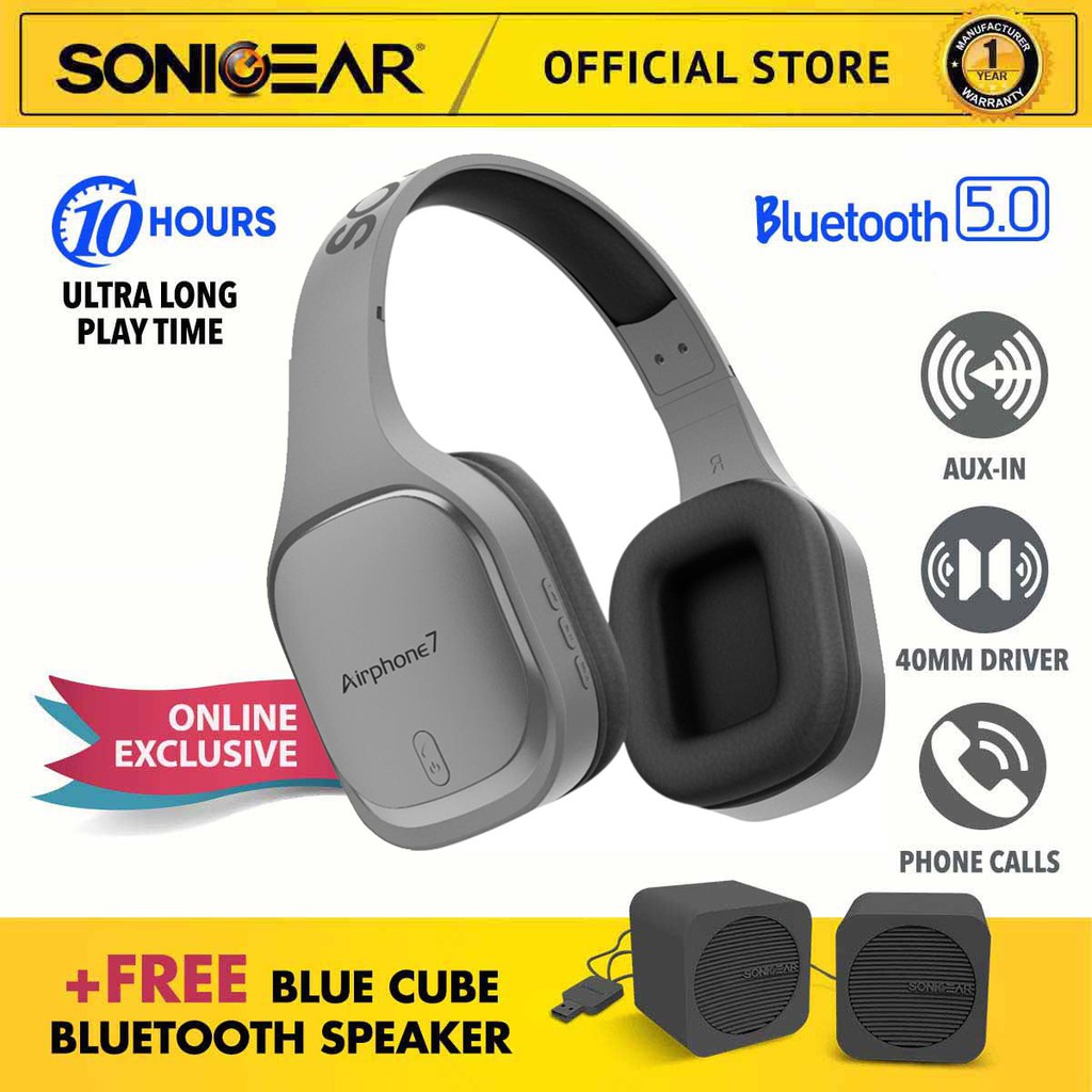 SonicGear Airphone 7 Bluetooth Headphones With Mic Free