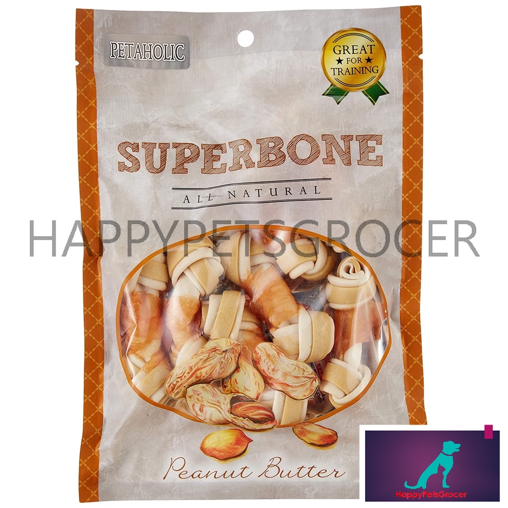 DOGAHOLIC SuperBone PEANUT BUTTER/OLIVE OIL/ALMOND OIL dog snack