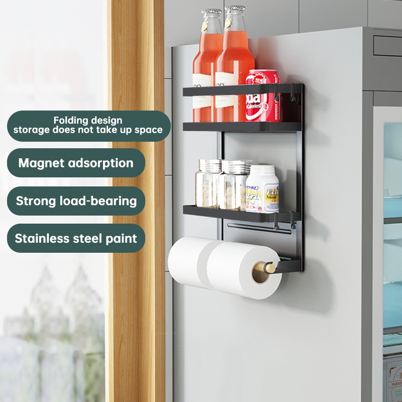 KL Refrigerator Side Shelf Rack Fridge Organizer Side Rack,304 Stainless Steel