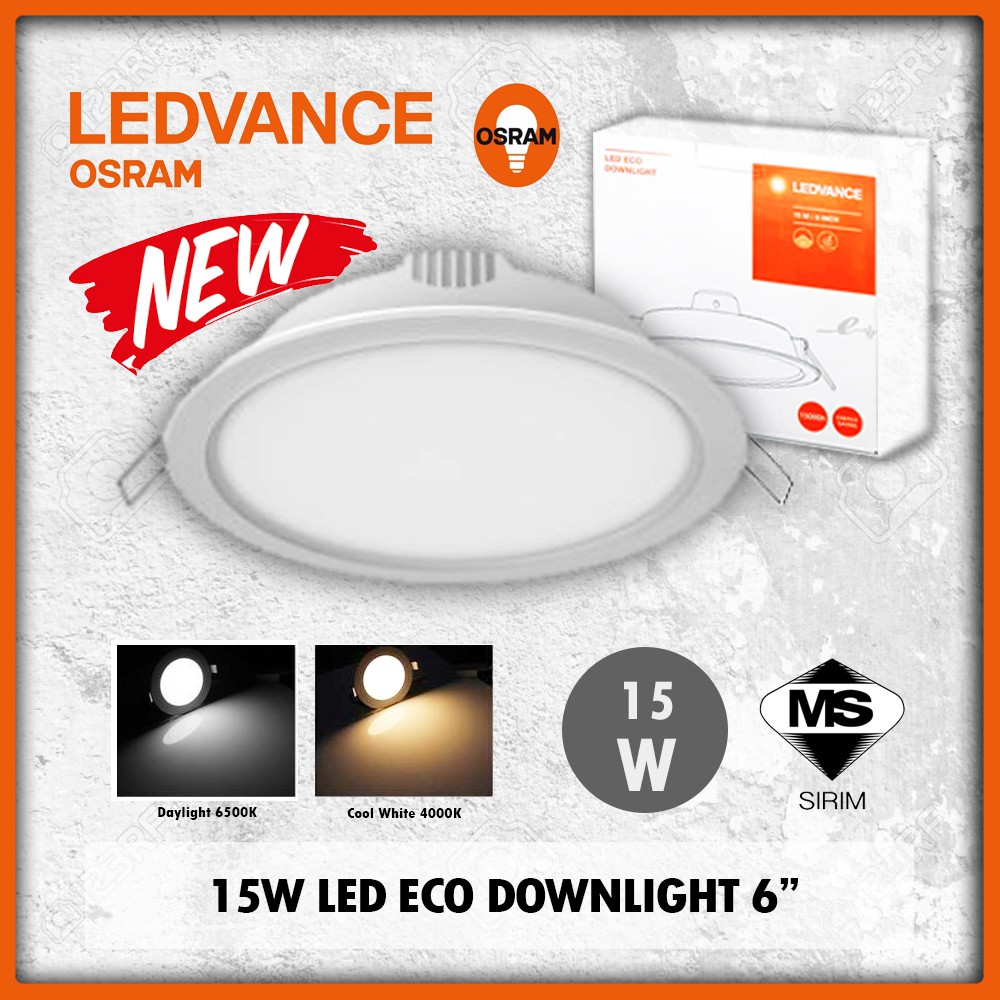 New 15W OSRAM LED ECO LEDVANCE DOWNLIGHT 6 inch 6500K