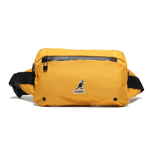 Kangol Yellow Waist Bag Canvas Uk Electric Embroidery Logo Kangaroo