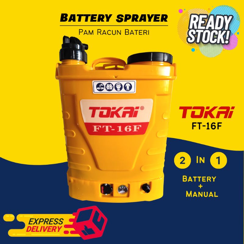 Pam Racun Bateri Tokai 16 Liter Tokai FT16F Battery Pump Sprayer Pam