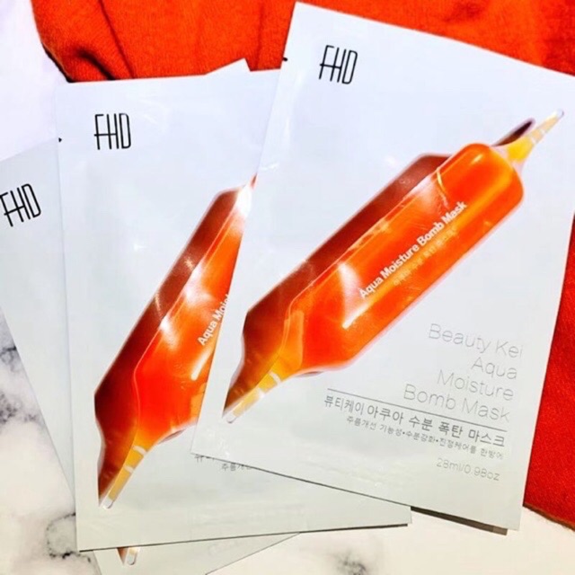 30pcs现货Korea 血橙面膜FHD Blood Orange Mask Moisturizing Shrinking Pore