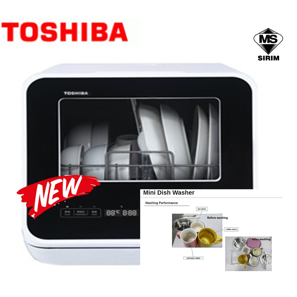 TOSHIBA DISHWASHER (MINI TABLE TOP) DWS22AMY / DW08T1(S)MY Shopee