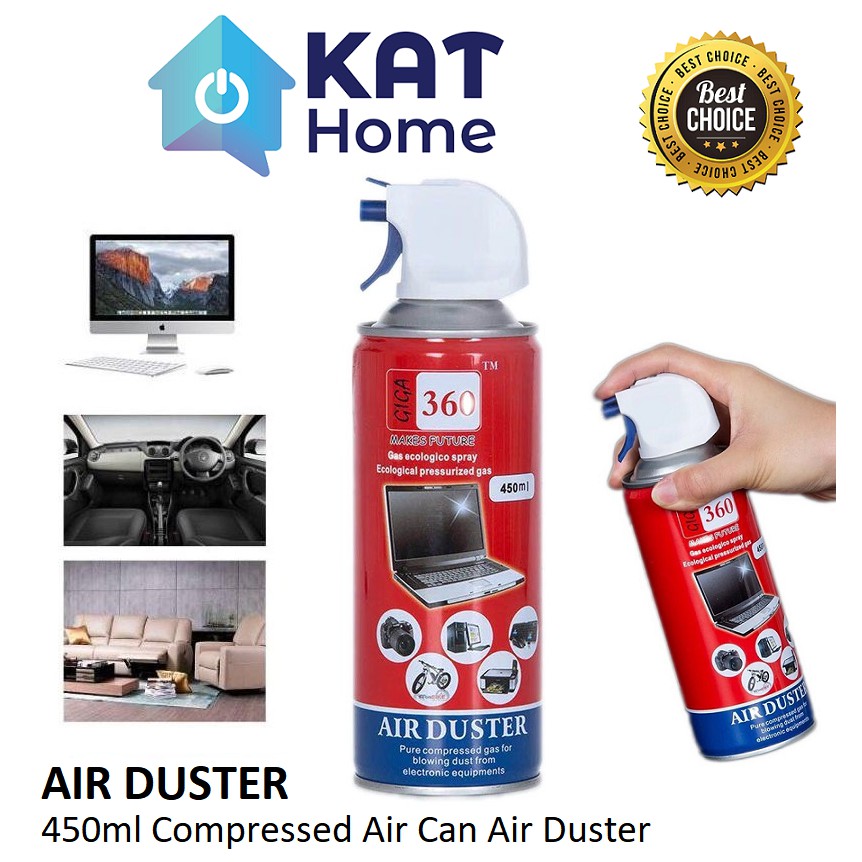CLEANING COMPRESSED AIR DUSTER CANNED WITH NOZZLE 450ML FOR