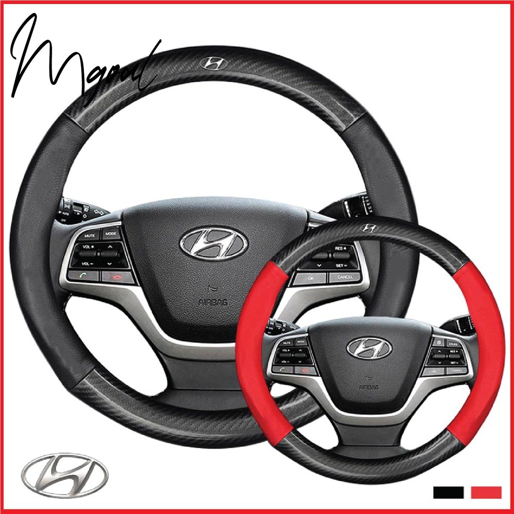 [MGOAL]Hyundai Carbon Fiber Penutup Stereng Steering Wheel Cover Fit